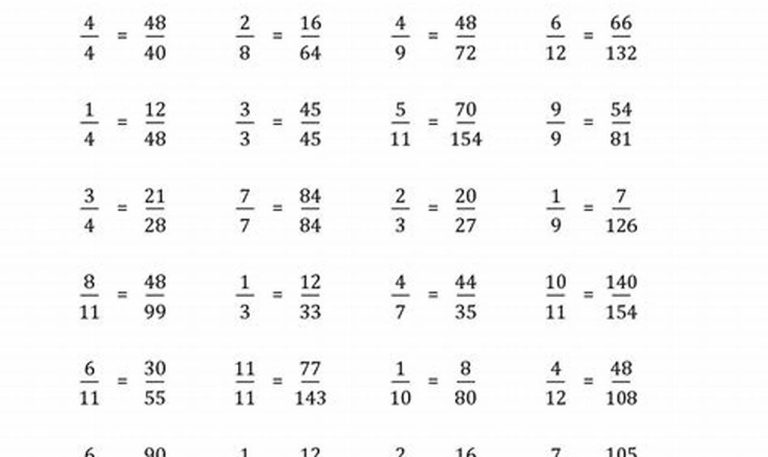 Equivalent Fractions Worksheet 6th Grade