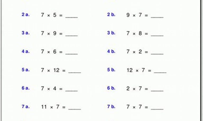 Grade 7 7th Grade Math Worksheets