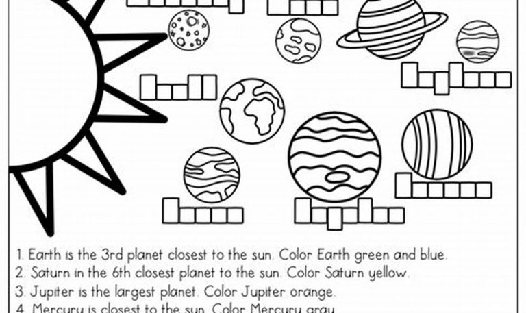 Planets Worksheet 3rd Grade