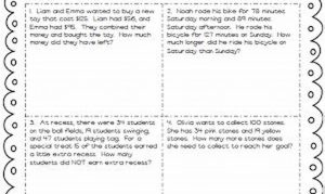 Grade 3 Third Grade Multi Step Word Problems 3rd Grade