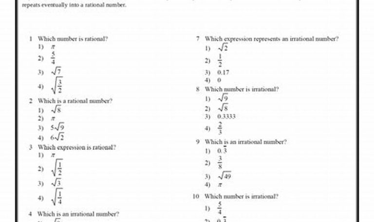 Printable 8th Grade Math Worksheets