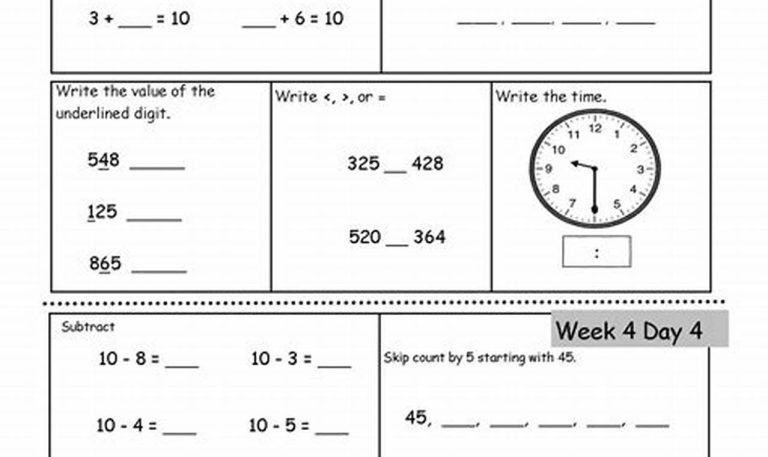 Second Grade Free Math Worksheets For 2nd Grade