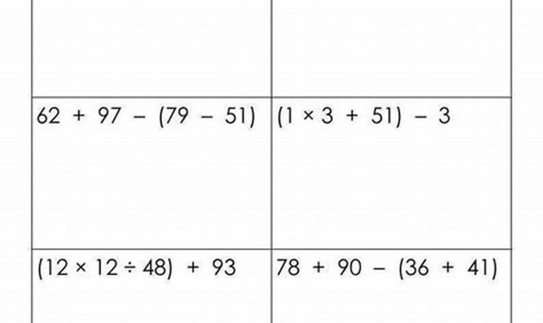 5th Grade Math Worksheets Order Of Operations