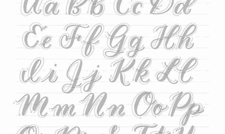 Alphabet Practice Sheets For Calligraphy