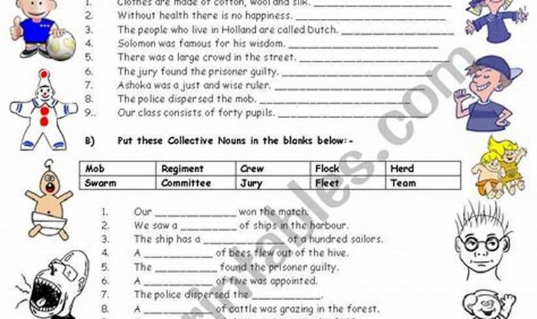 Types Of Nouns Worksheet