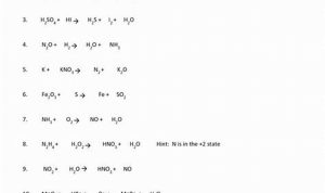 Balancing Redox Reactions Worksheet With Answers