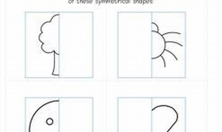 Symmetry Worksheets Kindergarten Free