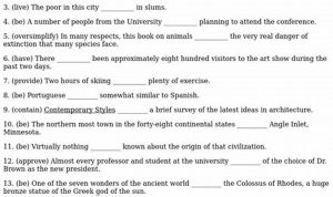 Subject Verb Agreement Worksheets For Grade 8 With Answers