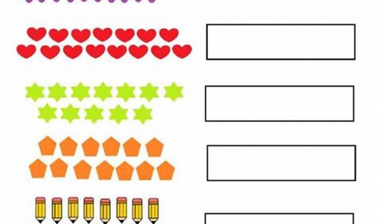 Counting Numbers 11-20 Worksheets For Kindergarten