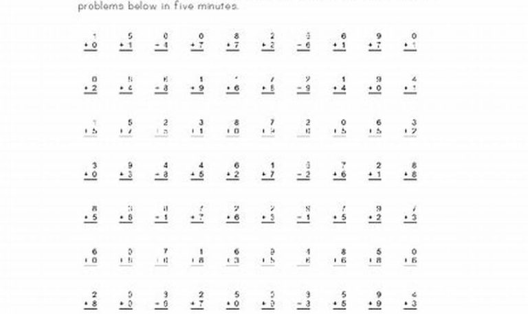 Printable 2nd Grade Math Drills Addition