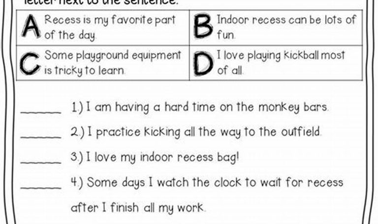 Main Idea And Supporting Details Worksheets 8th Grade