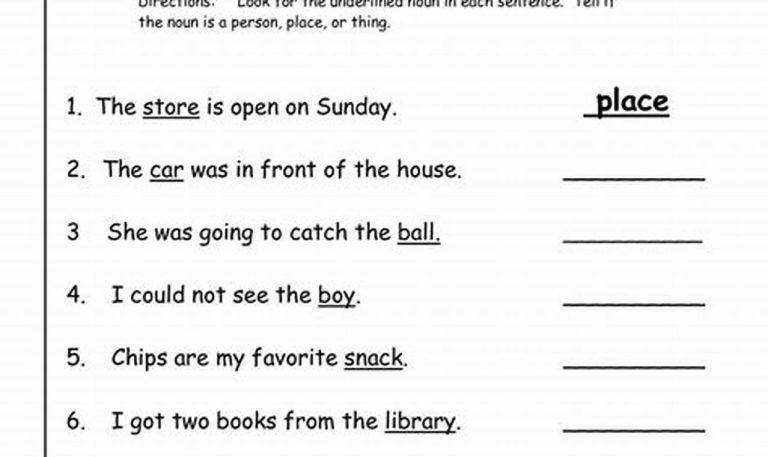 English Worksheets For Grade 2 With Answers