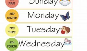 Days Of The Week Printables