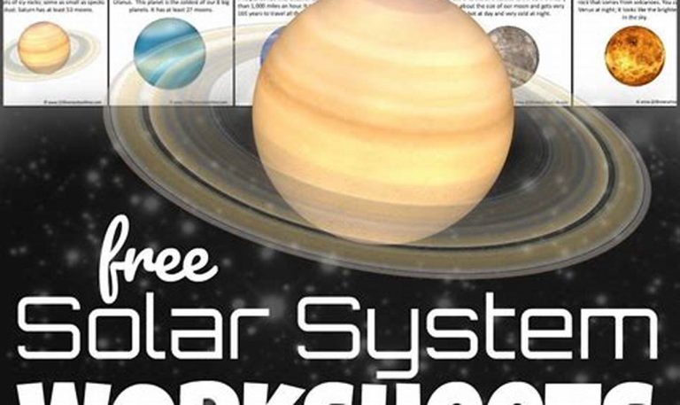 Solar System Worksheets Grade 6