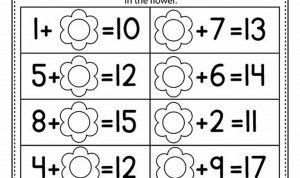 First Grade Free Printable Math Addition Worksheets For Kindergarten