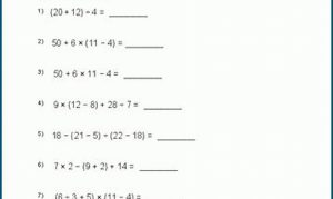 5th Grade Pemdas Worksheets With Answers