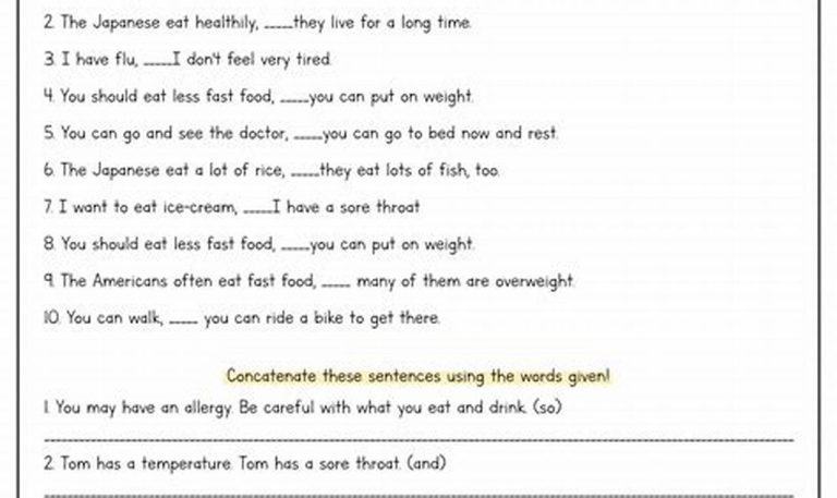 Simple And Compound Sentences Worksheet With Answers