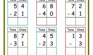 Double Digit Subtraction With Regrouping Steps