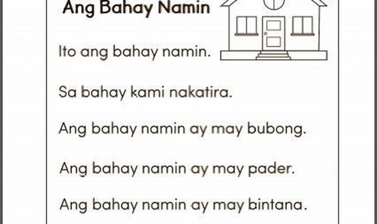 Free Printable Kindergarten Reading Worksheets Tagalog