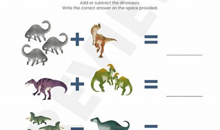 1st Grade Dinosaur Worksheets For First Grade