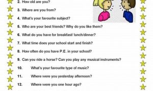 Conversation Speaking Worksheets