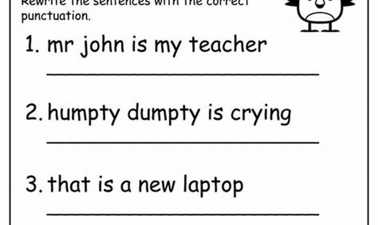 Grade 2 Punctuation Worksheets