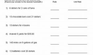 Unit Rate Worksheet Grade 7