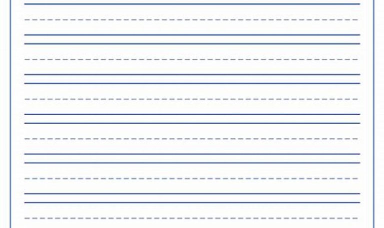 Handwriting Practice Free Printable Lined Paper For Kids