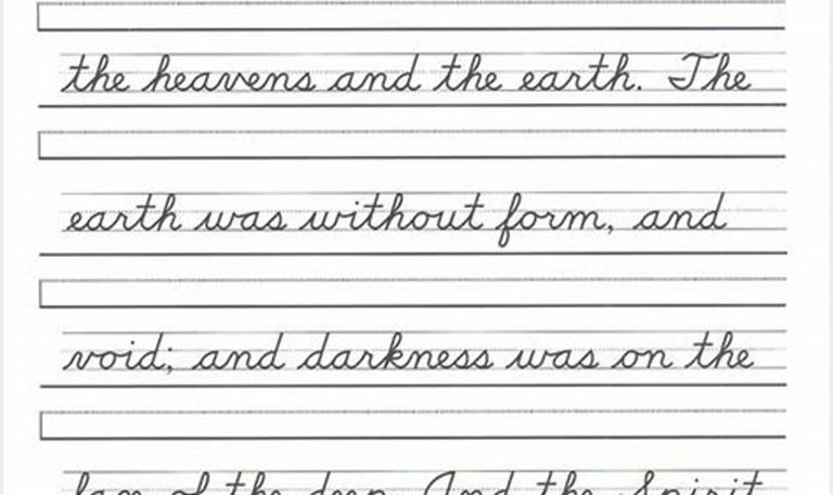 6th Grade Cursive Writing Sentences Worksheets