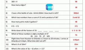 Free Mental Maths Worksheets Year 6