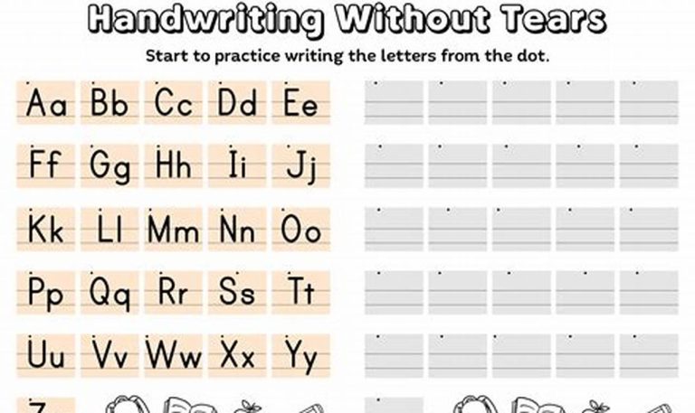 Handwriting Without Tears Worksheets