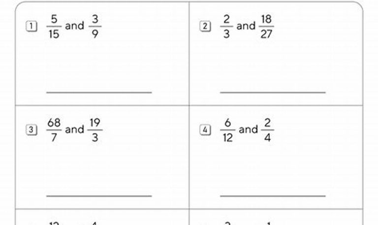 Ratio And Proportion Worksheet