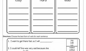 Noun Verb Adjective Worksheet 1st Grade