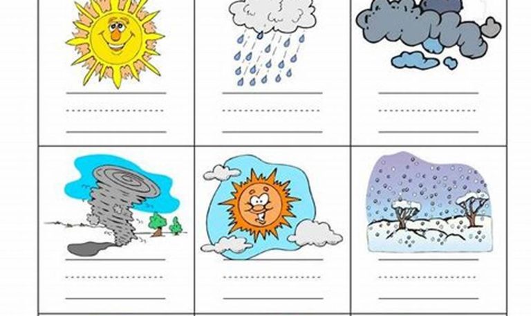 Types Of Weather Worksheets For Kindergarten