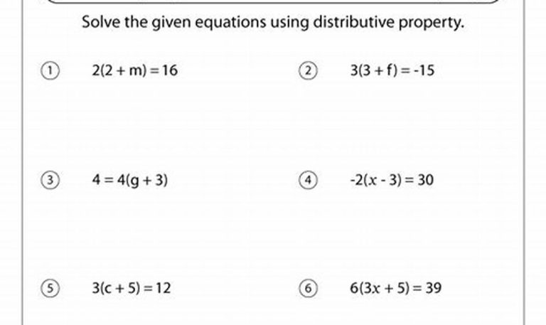 7th Grade Two Step Equations Worksheet