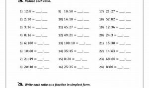 Simplifying Ratios With Fractions Worksheet