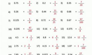 Converting Fractions To Decimals Worksheet 7th Grade Answer Key