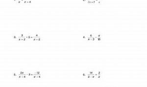 Solving Rational Equations Worksheet