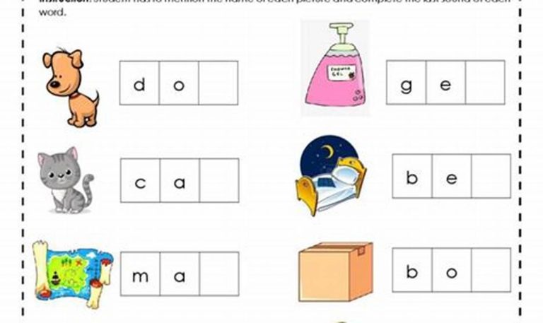 Phonics Three Letter Words Worksheets