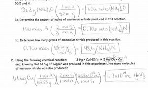 Stoichiometry Practice Worksheet Answers