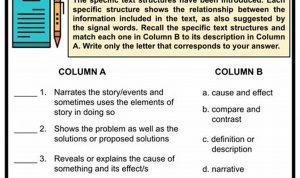Text Structure Worksheet