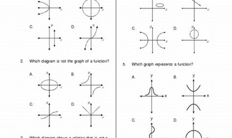 Vertical Line Test Worksheet