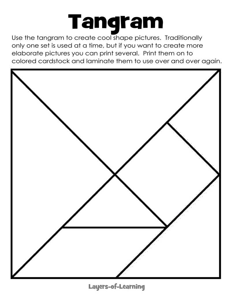 Tangram Puzzles Printable