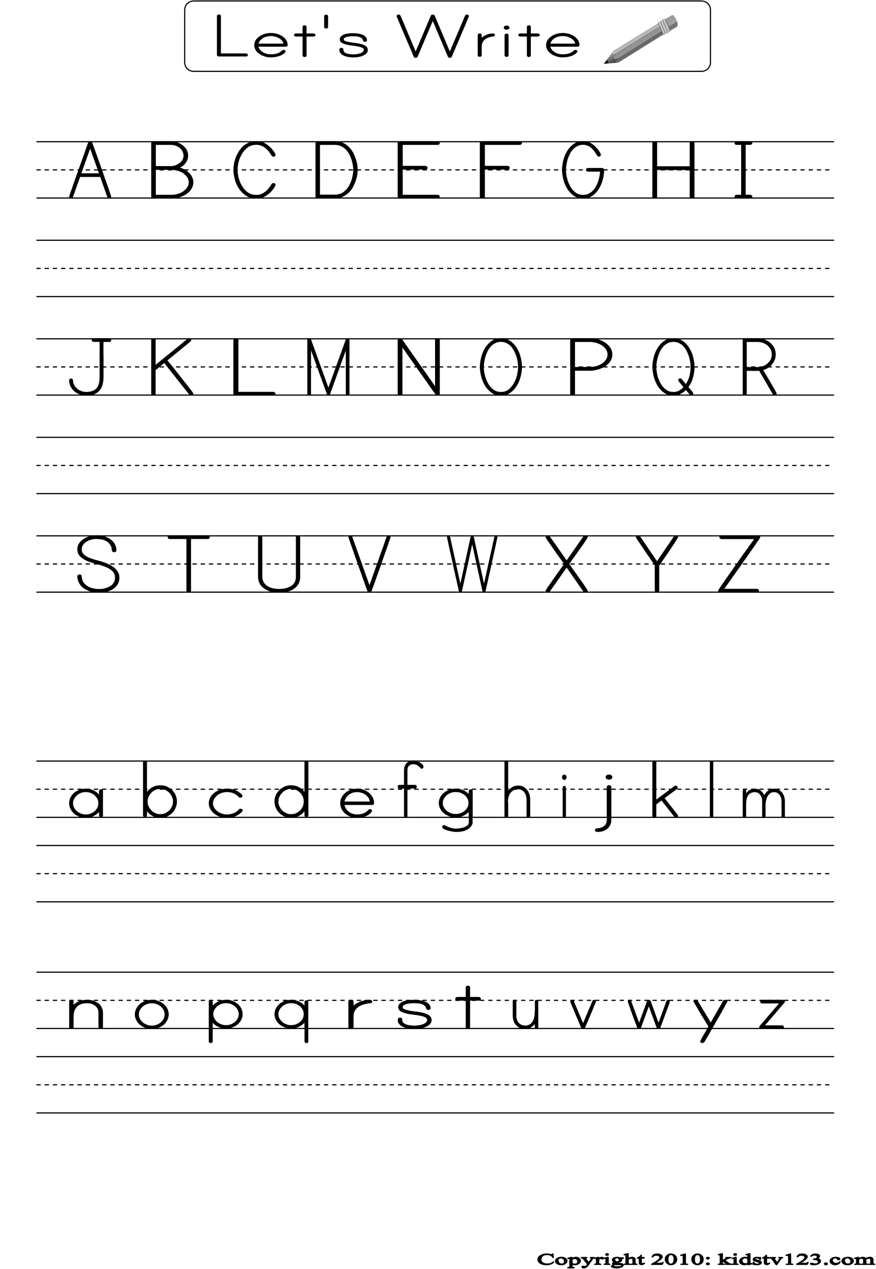 Alphabet Writing Practice