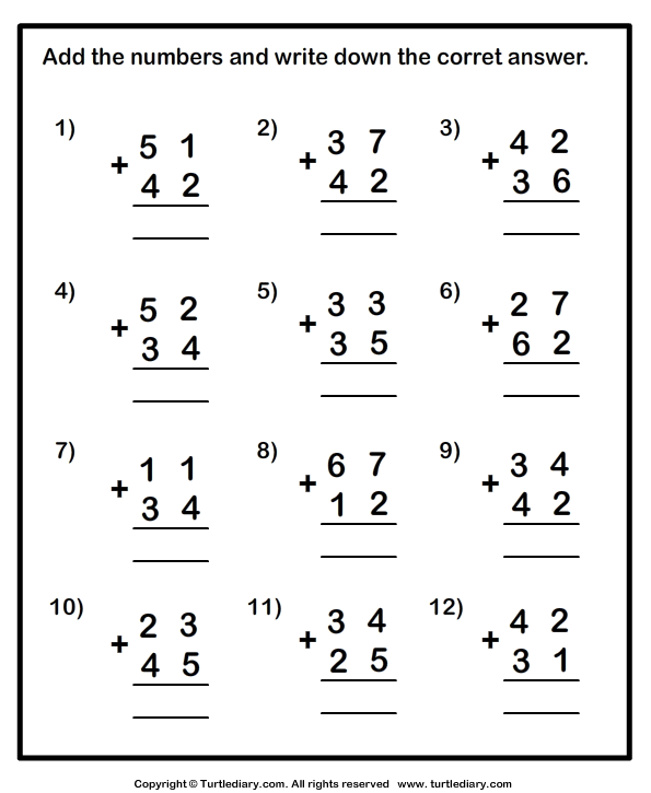Math Worksheets For Grade 2