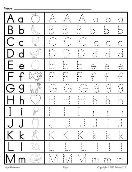 Letter Tracing Sheets